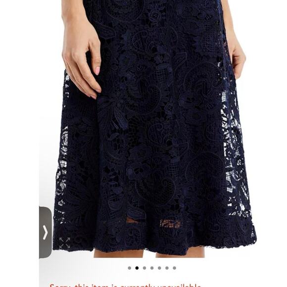 KOBI HALPERIN Jacqueline Sleeveless Lace Midi-Dress navy blue sz 2 $698 NWT - Picture 7 of 16